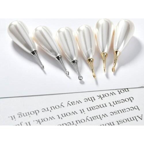 4 pieces of DIY gold-plated copper simple handmade highlight pearl drop earrings earrings accessories materials