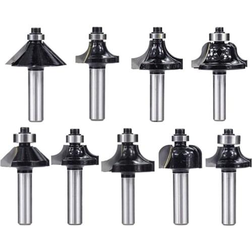 8mm shank trimmer cleaning flush trim wood router bit milling cutters tungsten milll straight end for woodworking tools