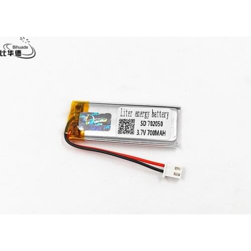 XHR-2P 2.54 3.7V polymer lithium battery 702050 700MAH driving recorder recorder wireless headset