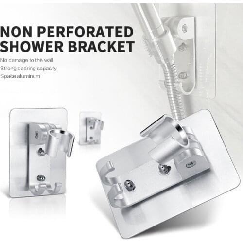Aluminum Shower Bracket Shower Head Handset Holder Bathroom Wall Mount Adjustable Bracket Shower Accessories High Quality Racks