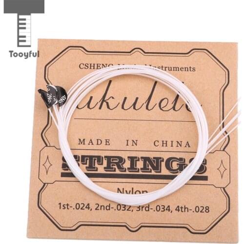 Tooyful White Nylon Ukulele Strings for Ukulele Guitar Stringed Instrument Parts