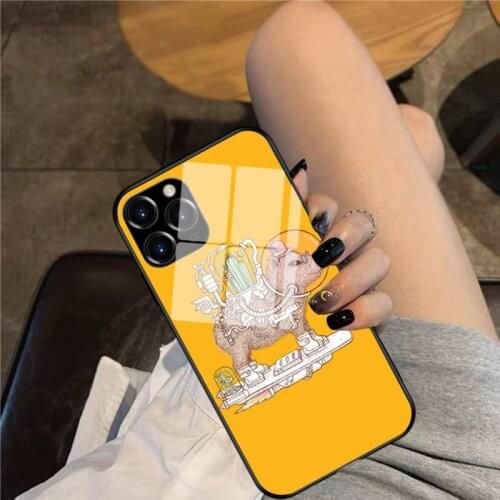 Capybara space suits Phone Case Glass Phone Case For iphone 12 11 Pro Max XS XR X 8 7 Plus SE2 Case