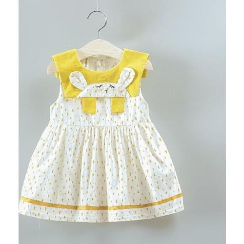 NEW Dresses Children Baby Kids Girls Clothes Cute Dot Party Cotton Printed Sleeveless Cool Princess Summer Dress Clothes Kid