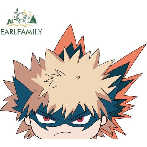 EARLFAMILY 13cm x 10.2cm For My Hero Academia Car Stickers Graffiti Decal Windshield Campervan Motorcycle Personality Decor