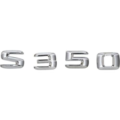 Car Trunk Lid Rear Emblem Badge Chrome Letters S 350 For S Class 220SE W111 W116 W126 W140 W220 W221 W222 S350