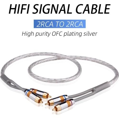 YYAUDIO YY-E150-S Silver-plated HiFi Audio cable Line RCA interconnect cable free shipping