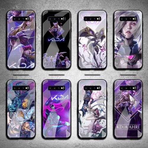 HOTCASHOP Legends kda kaisa Ahri akali Phone Case Tempered Glass For Samsung S20 Plus S7 S8 S9 S10 Plus Note 8 9 10 Plus