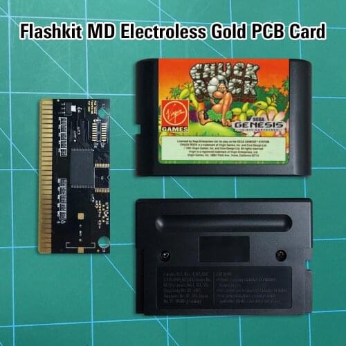 Chuck Rock II - Flashkit MD Electroless Gold PCB Card 16 bit MD Games Cartridge For MegaDrive Genesis console