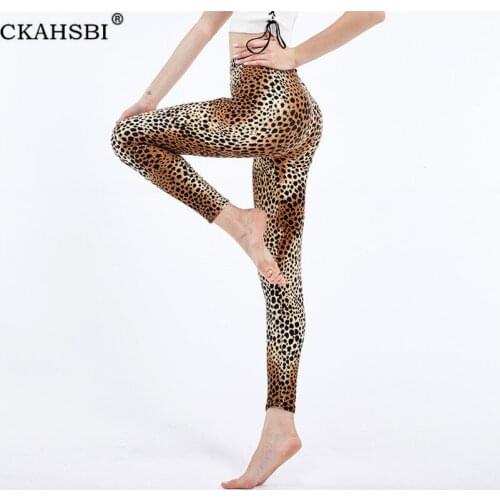 CKAHSBI Leopard Print Leggings Women Summer Legging Elastic High Waist Legging Fashion Fitness Legging Push Up Drop Shipping