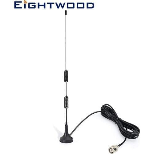 Eightwood Amateur Mobile Radio Scanner Antenna Magnetic BNC Male-Uniden Bearcat Whistler Radio Shack Police Scanner Ham Radio