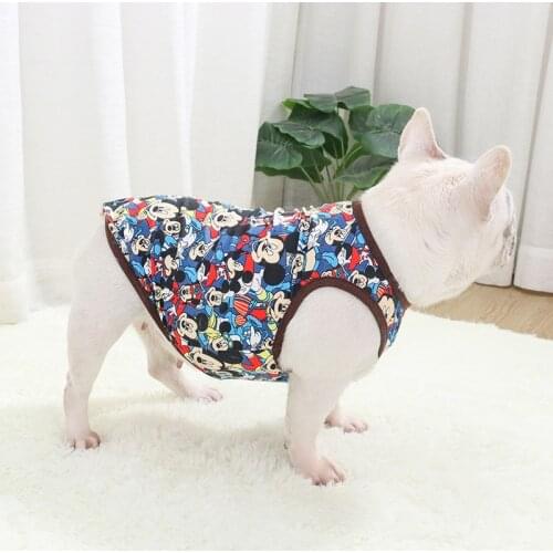 Cute Cartoon summer Dog Clothes for Small medium dogs Costumes Coat For Cat French Bulldog Chihuahua S-XXL