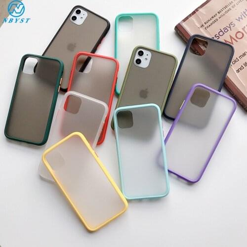 Multicolor Matte Armor Phone Case for iPhone 12 Pro Max SE 2020 11 Pro XR XS Max 6S 8 7 Plus Hard Protective Anti-knock Cover