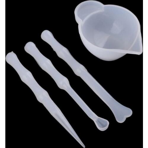Reusable Silicone Measuring Cups Epoxy Resin Distribution Tools Casting Jewelry