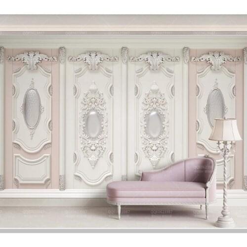 Papel de parede European style 3d stereo relief plaster carved luxury wallpaper,living room bedroom wall papers home decor mural
