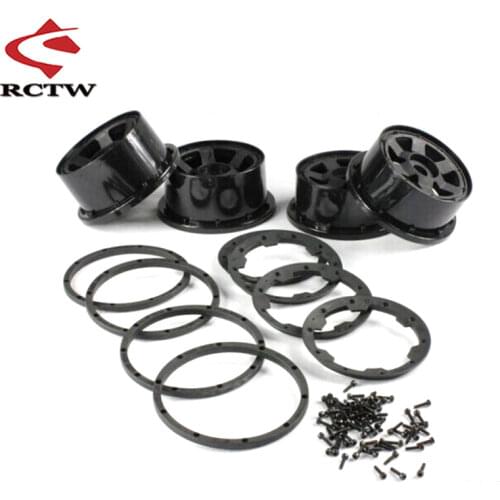 Front and Rear Wheel Hub with Beadlock Ring Set Fit for 1/5 HPI ROFUN ROVAN KM BAJA 5B SS RC CAR PARTS