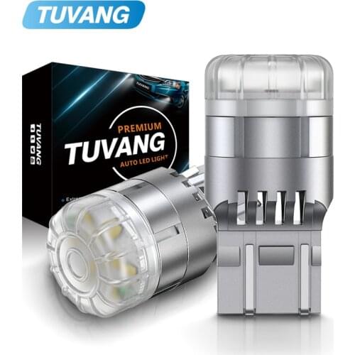 2x P21/5W LED 1157 1200Lm BAY15D T20 7443 W21/5W Car Red White Brake Light 12V Bulb Auto Parking Signal Lamp DRL Accessories