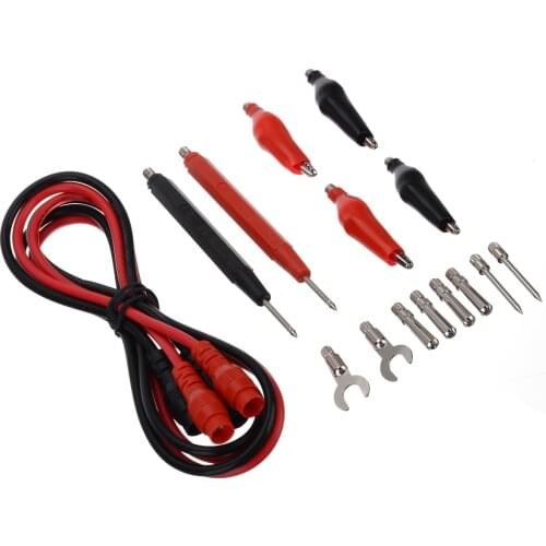16 PCS Universal Multimeter Test Leads Multifunction Digital Multimeter Test Probe Voltage Meter Cable Alligator Clip Pen Kit
