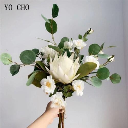 YO CHO Wedding Bouquet Flower Bride Sisters Flowers Bouquet Artificial Flowers Rose Monarch Flower Sims Azalea Wedding Bouquets