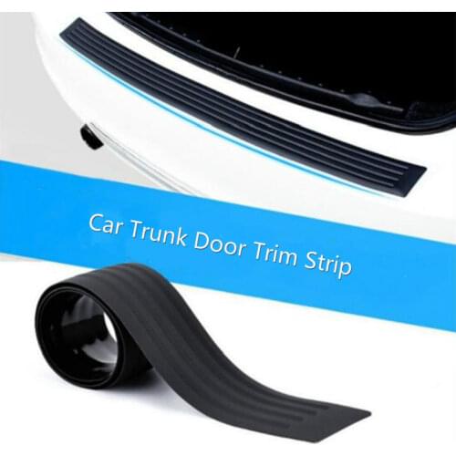 Universal Car SUV Black Trunk Sill Crashproof Door Guard Body Bumper Protector Trim Cover Protective Backplate 104*9cm/90*8cm