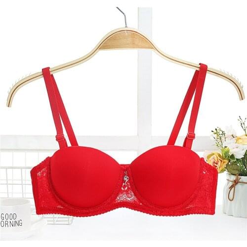 Women Sexy convertible Half Cup Sexy Lace Bra Push Up Padded Bra For Wedding Party Half Cup Seamless Bra