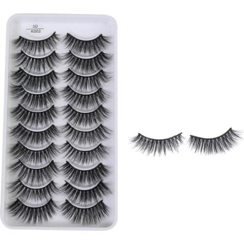 10Pairs 3D Mink Lashes Natural Eyelashes Dramatic False Eyelashes Faux Cils Makeup Wholesale Fake Eyelash Extension