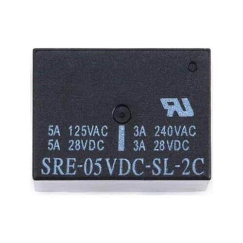 10PCS/LOT Sre-05 12 24VDC-SL-2C 5V 12V 24V 8-pin 2 group conversion 3A240V relay