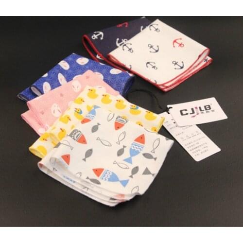 10color new Korean fashion designer high quality men Handkerchiefs cotton pocket squares print 50pcs/lot