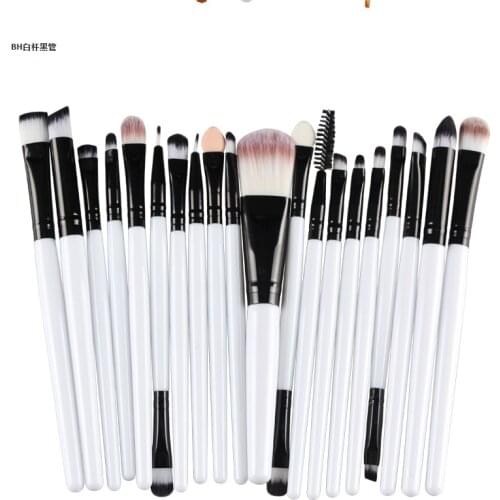 20 Pcs Sets Foundation Concealer Blush Pressed Powder Eye Shadow High Light Lips Eyebrow Brush Soft Eye Makeup Oblique Suits