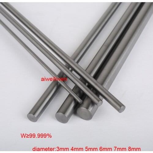 3mm 4mm 5mm 6mm 7mm 8mm Tungsten stick W 99.999% tungsten bar polished wolfram stick tungsten electrode research Tungsten rod