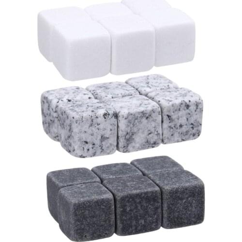 50set Natural Whiskey Stones Sipping Ice Cube Stone Whisky Rock Cooler 6pcs/Set lin4080