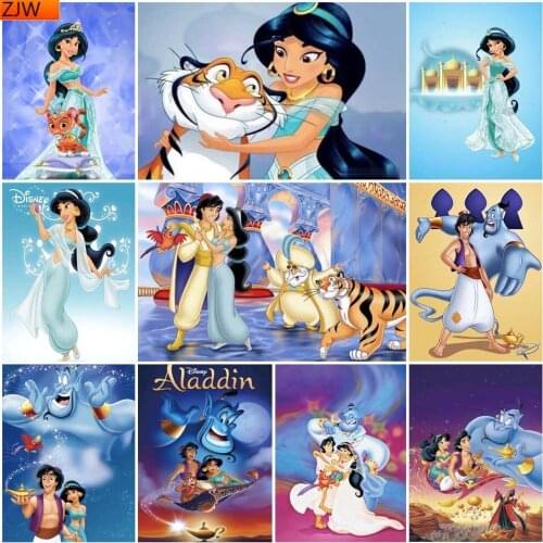 Jasmine Princess DIY Diamond Painting Cross Stitch Full Square/Round Diamond Embroidery Mosaic Home Decor Disney