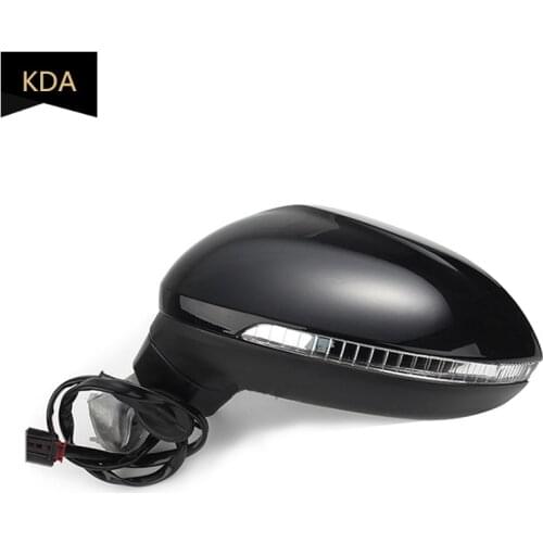 Auto Left Right Side Power Heated Fold Turn Signal 6 8 9 13 Wires Side Mirror Assembly for VW Passat B8 2017 2018 2019 2020