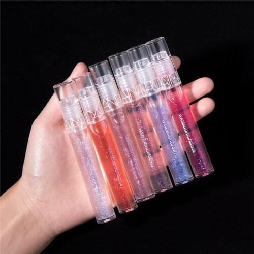 Cute Wet Crystal Jelly Lip Gloss Shiny Cherry Clear Lip Oil Care Moisturize Transparent Lipgloss Beauty Make Up Liquid Lipstick