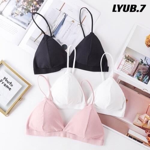 Summer sample French balette Top Sexy Elasticity shoulder Maiden school beach bra ladybro club bra lingerie нижнее белье женско