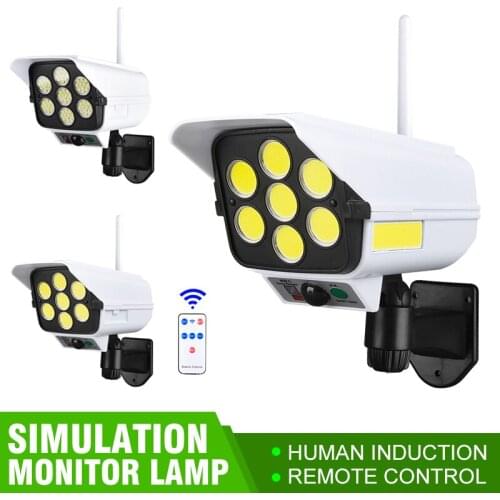 Solar Light Motion Sensor Security Dummy Camera Light Wireless Outdoor IP66 Waterproof LED Lamp Solar Wall Lamp Garden Decor