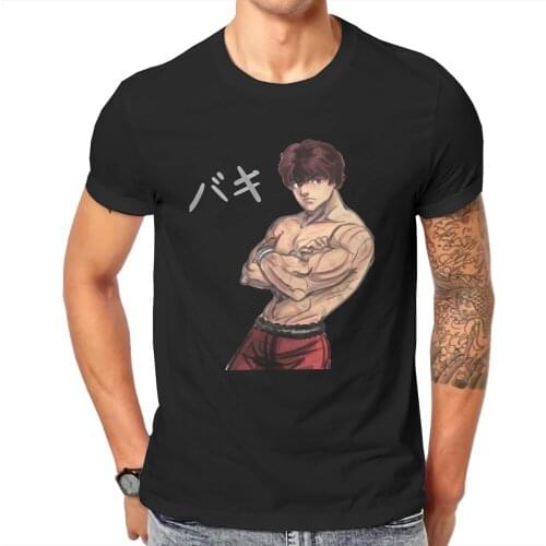Badass Painting Hip Hop TShirt Baki Hanma Comic Cool Creative Streetwear Comfortable T Shirt Male Short Sleeve Gift Clothes