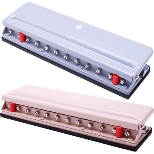 Mushroom 12-Hole Puncher Paper 6 Sheets with Chip Tray for student Women Girls