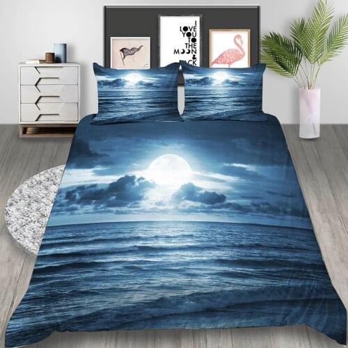 Cloud In The Moon Bedding Set 3D Universe And Sea Duvet Cover Queen King Size Comforter Bedding Set Bed Linen Home Textile