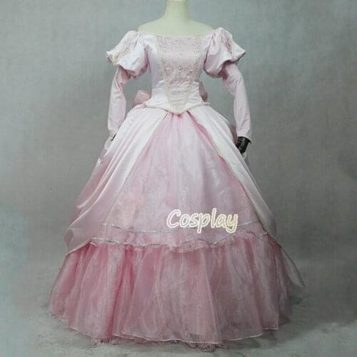 Top Quality Ariel Princess Pink Cosplay Costume Dress For Halloween Party Costumes Custom-Made