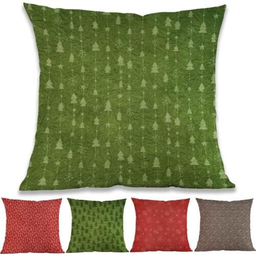 Creative Exquisite Paper Fold Style Shading Christmas Tree Pattern Throw Pillow Case Holiday Decorative Home Sofa Cushion Cover