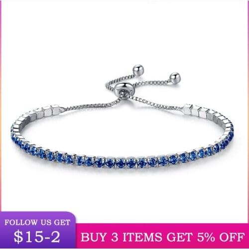 LByzHan 7 Color Style Simple Clear Crystal Zircon Bracelet For Women Adjustable Bracelet Jewelry 2020 New Design CMB76