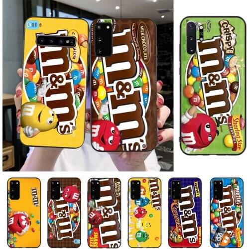 M&Ms Chocolate Box Shell Phone Case For Samsung S20 S10 S8 S9 Plus S7 S6 S5 Note10 Note9 S10lite