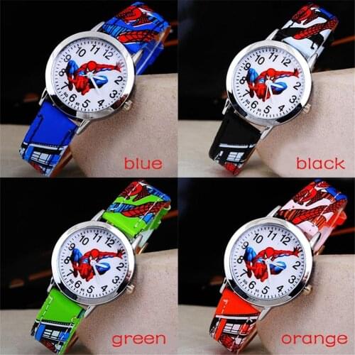Cute Cartoon Watch For Kids Watch For Students Pointer Quartz Casual Watch For Boys Superheroes Watches Children Birthday Gifts