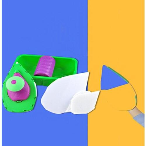 6pcs/set Multi-function Paint Roller Tray Sponge Pads Handles Kits Home Painting Brush Wall Corner Decor Paint Pad DIY Hand Tool