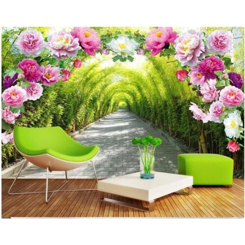 3d wallpaper custom mural non-woven 3d room wallpaper Flower door flower gallery background wall photo 3d wall murals wallpaper