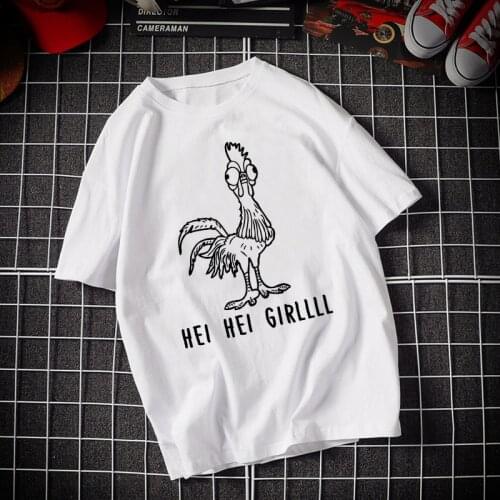 New T-shirt Female Hei Girl Hei Cock Letter Print Harajuku 90s Short Sleeve Fun Ulzzang T-Shirt Lady Casual Tops