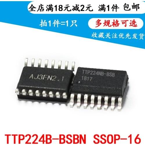 New original TTP224B-BSBN TTP224 patch SSOP-16 4 button touch detection chip