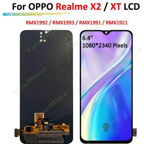 Original Super AMOLED For OPPO Realme X2 RMX1991 / XT RMX1921 LCD Display Screen +Touch Panel Screen Digitizer Assembly