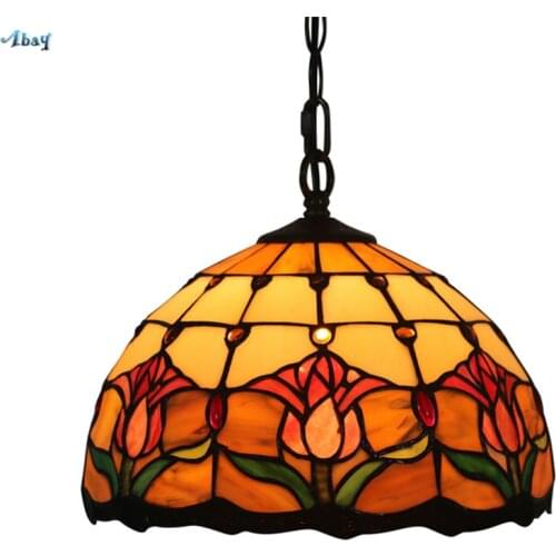 Eastern Mediterranean Tiffany Glass Pendant Lights Dining Room Living Room Balcony Restaurant Loft Bar Hanging Lamps Fixtures