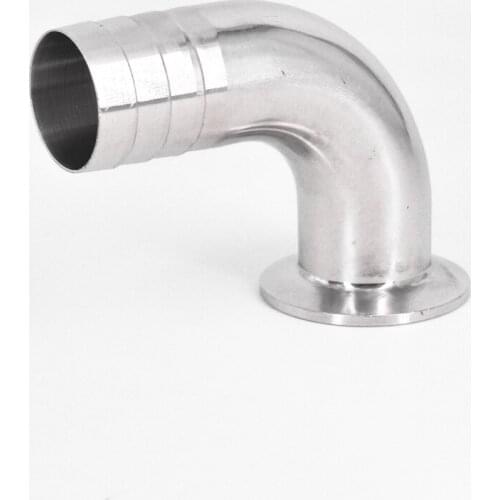1.5" Tri Clamp x 32mm 1-1/4" Hose Barb 90 Degree Elbow SUS 304 Stainless Steel Sanitary Home Brew Beer Wine